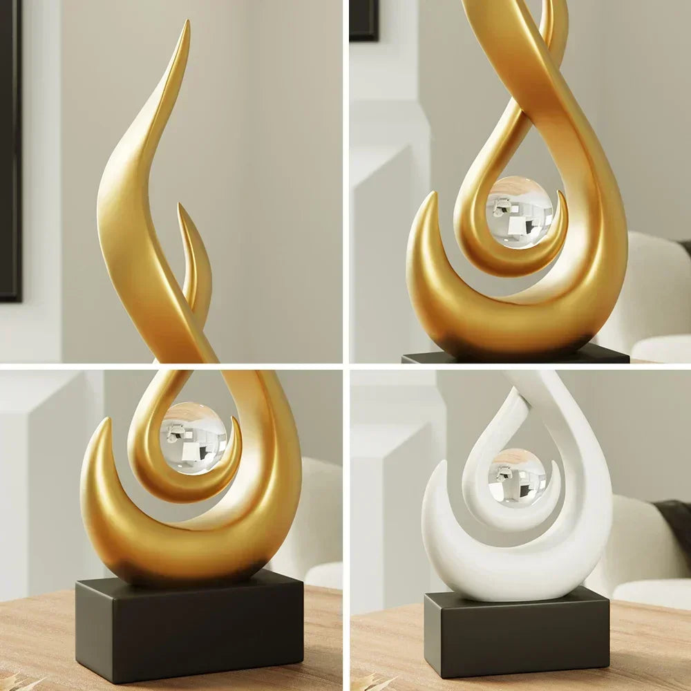 Sculpture abstraite de flamme