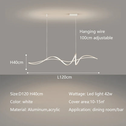 Lustre incurvé minimaliste