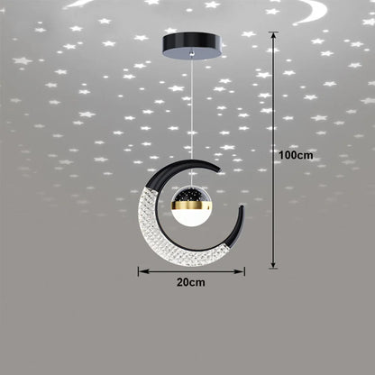 Lampe de luxe lune et étoiles