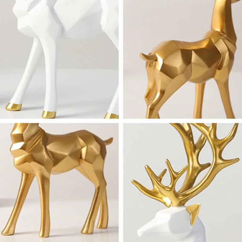 Set of 2 Geometric Deers