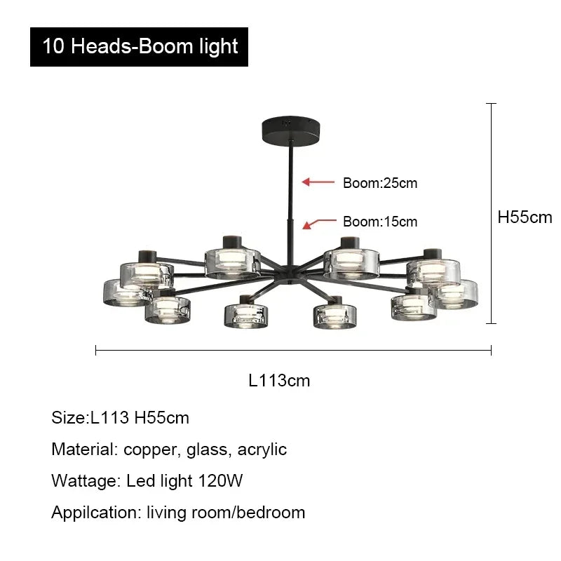 Lustre en verre contemporain