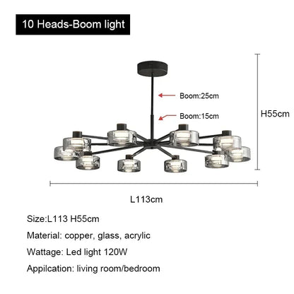 Lustre en verre contemporain