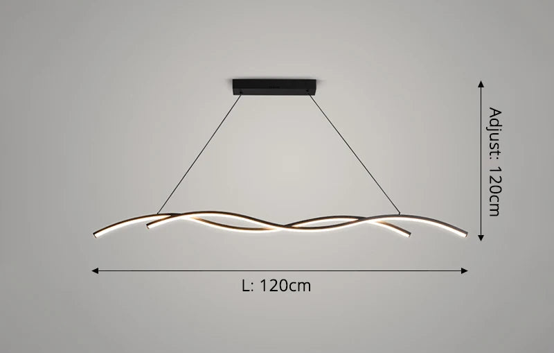 Lampe à suspension vague minimaliste