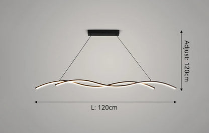 Lampe à suspension vague minimaliste