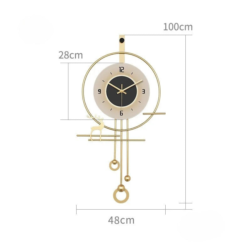 Winter Gold Clock