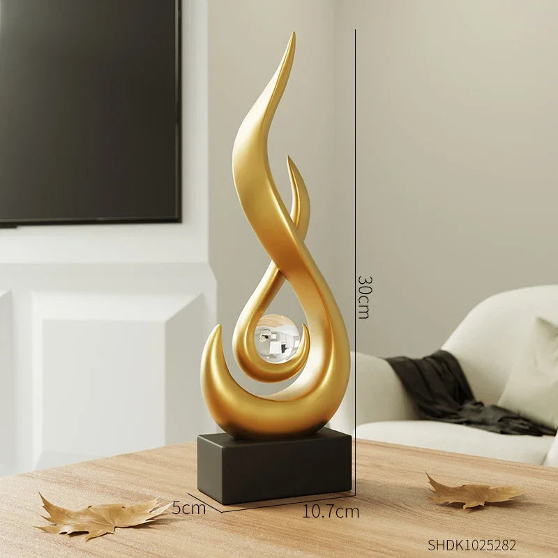 Sculpture abstraite de flamme