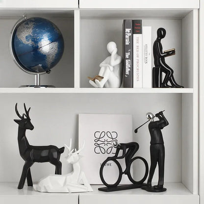 Readers Ceramic Statues Set