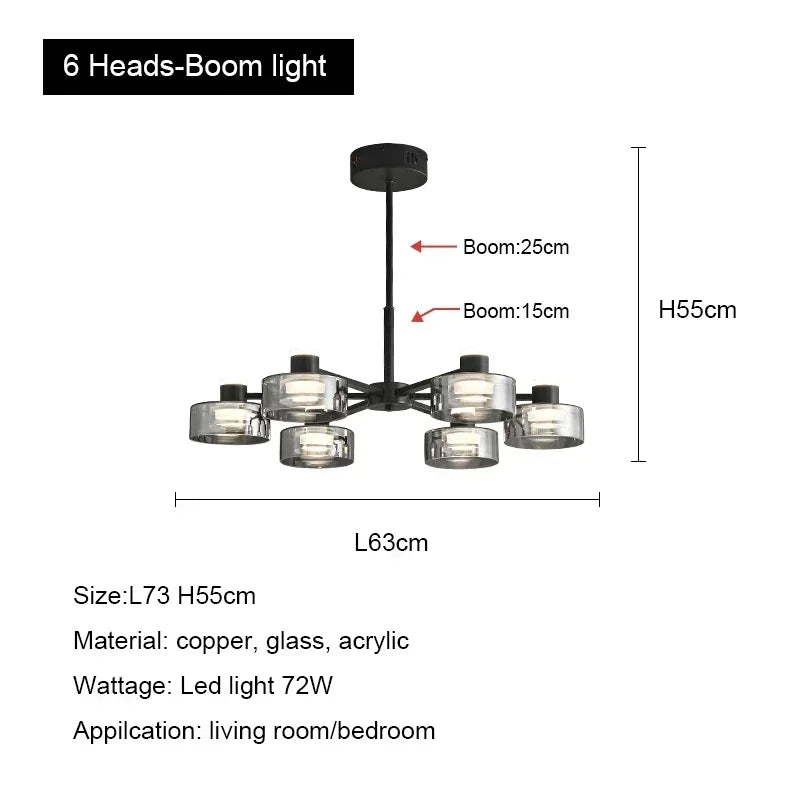 Lustre en verre contemporain