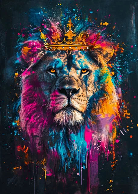 Colorful Animal Canvas Poster