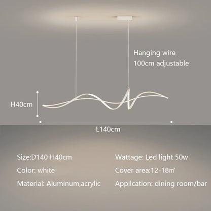 Lustre incurvé minimaliste