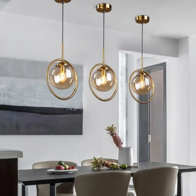 Glass Ball Pendant Light