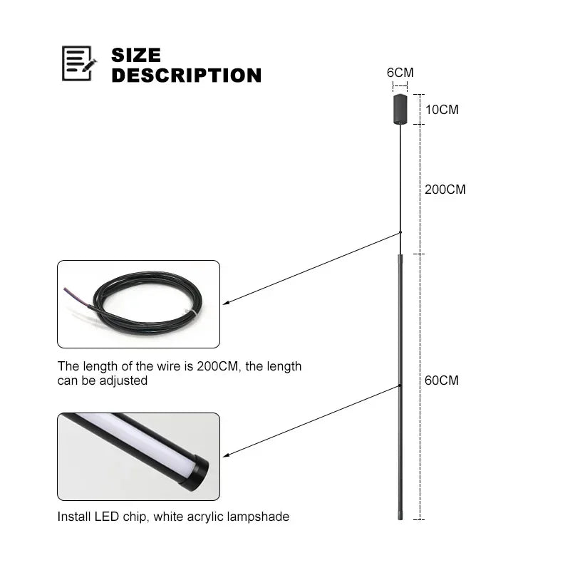 Lampe suspendue à LED moderne