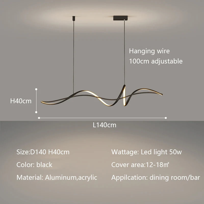 Lustre incurvé minimaliste