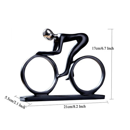 Abstract Cyclist Statue