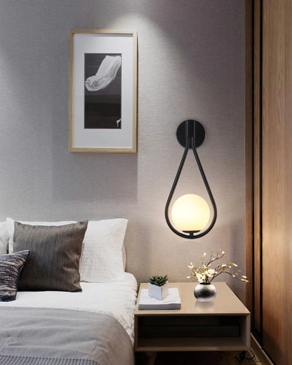 Elegant Frosted Glass Bedside Lamp