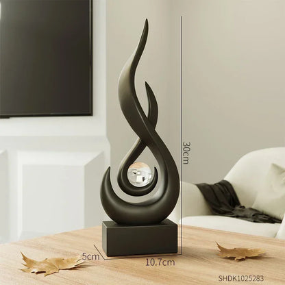 Sculpture abstraite de flamme