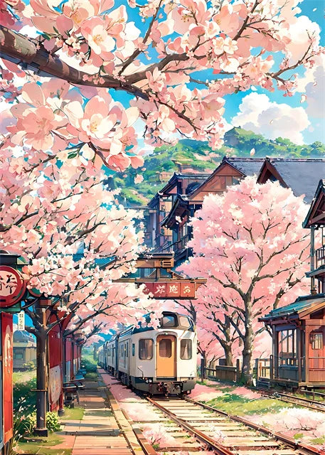 Affiche sur toile représentant un paysage de rue japonais