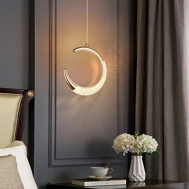 Croissant & Ring Pendant Light