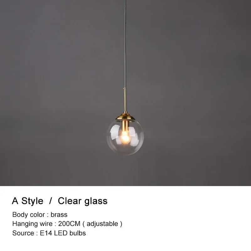 Glass Ball Pendant Light