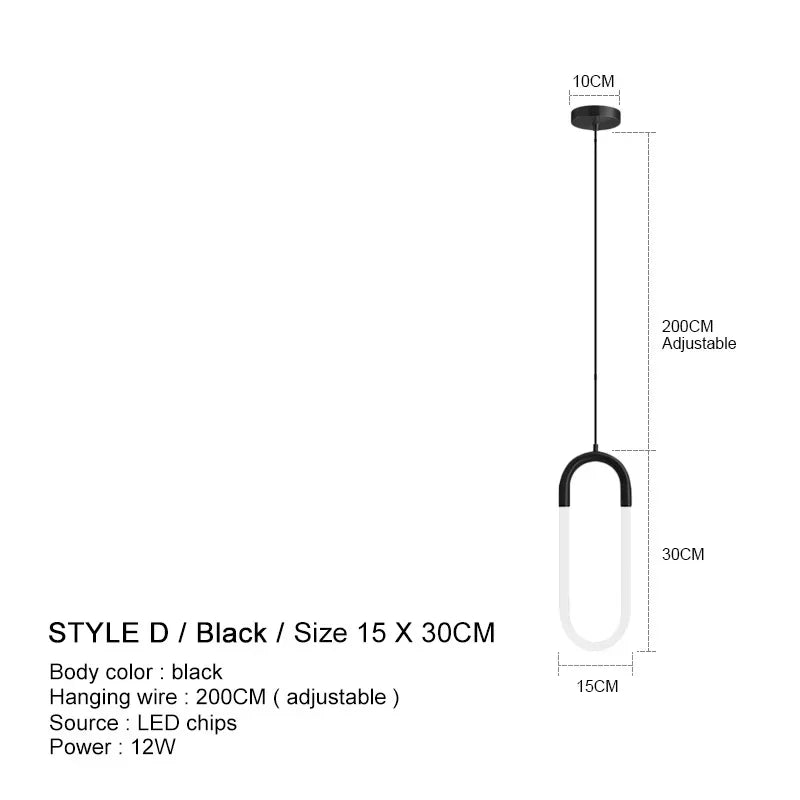 Lampe à suspension de luxe en forme d'anneau