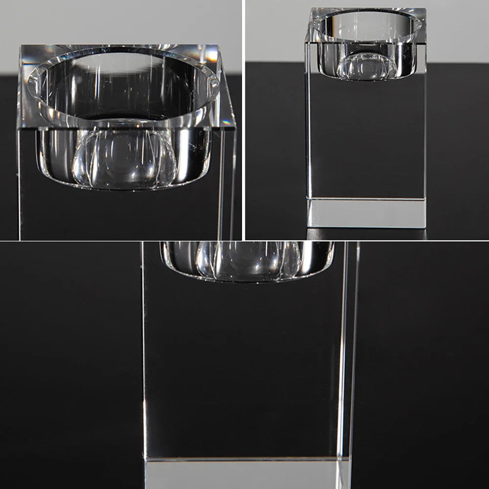 Crystal Glass Candle Holder