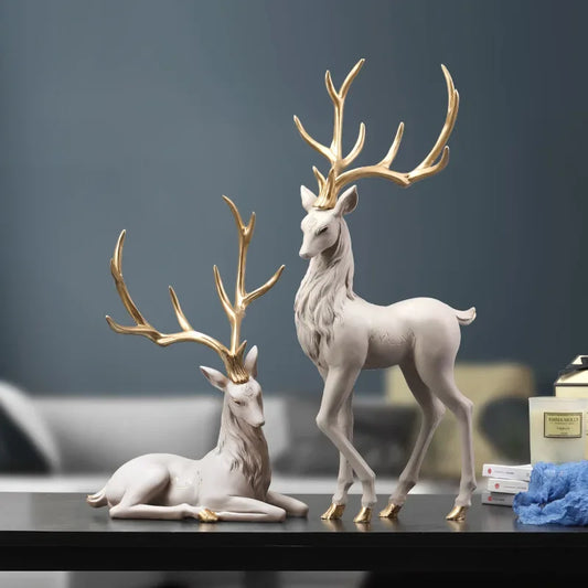 Elegant Reindeer Sculpture