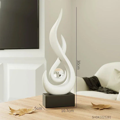 Sculpture abstraite de flamme