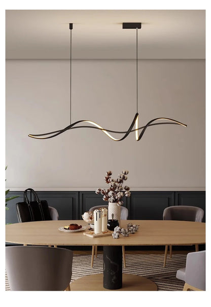 Minimalist Curved Chandelier