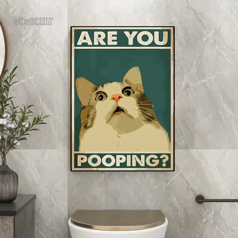 "Are you pooping ?" Canvas Poster