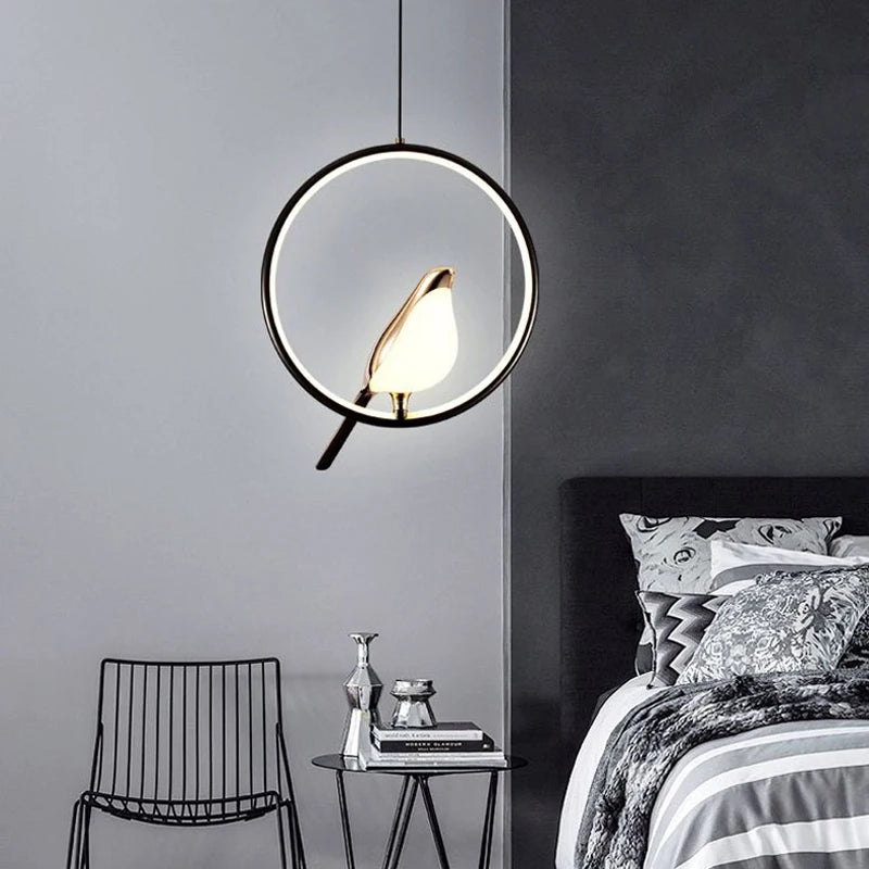 Bird in Hanging Ring Light