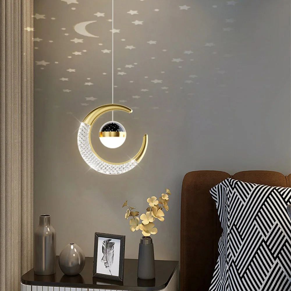 Lampe de luxe lune et étoiles