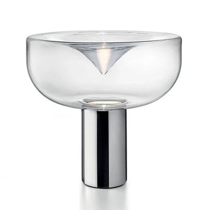 Lampe en verre tourbillonnante