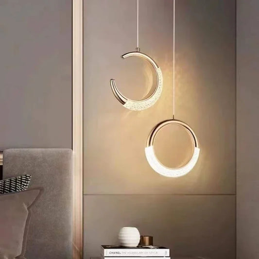 Croissant & Ring Pendant Light