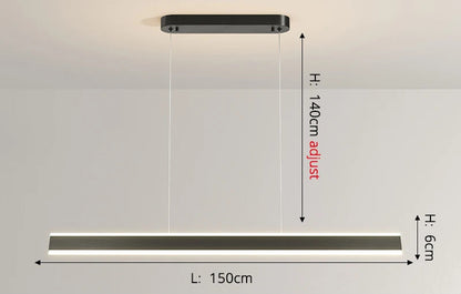 Lampe suspendue à barre horizontale