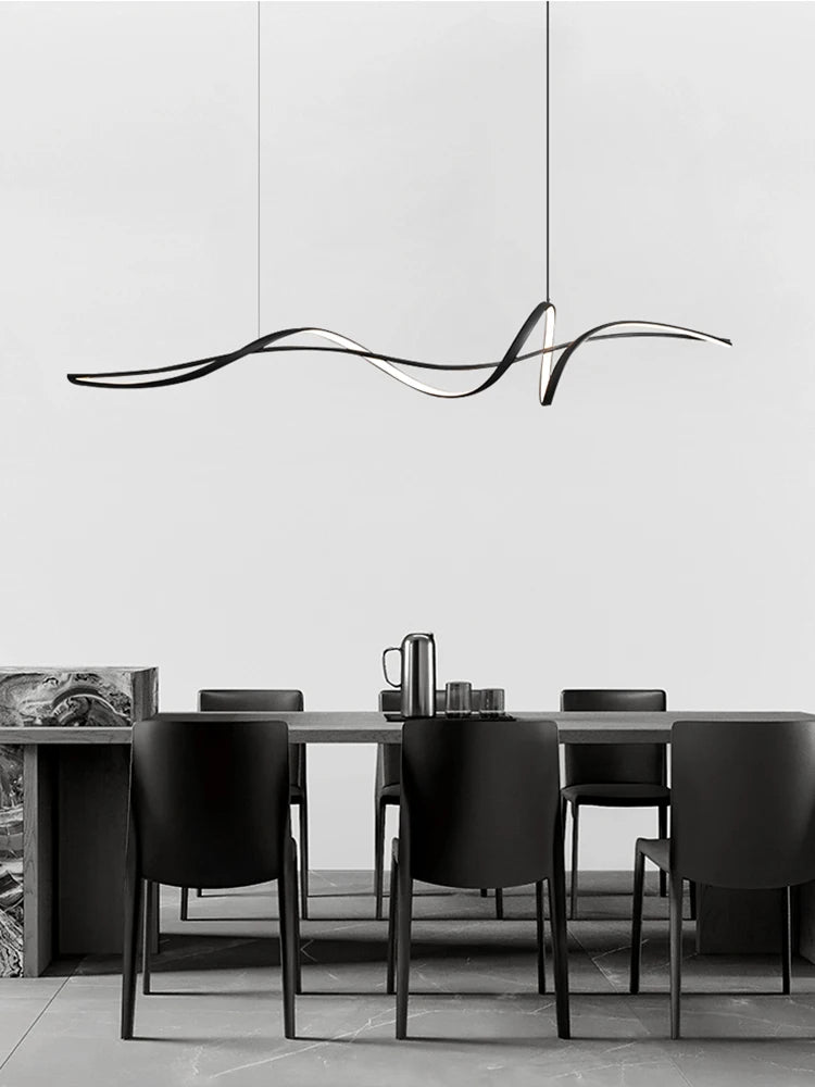 Minimalist Curved Chandelier