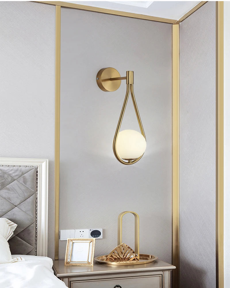 Elegant Frosted Glass Bedside Lamp