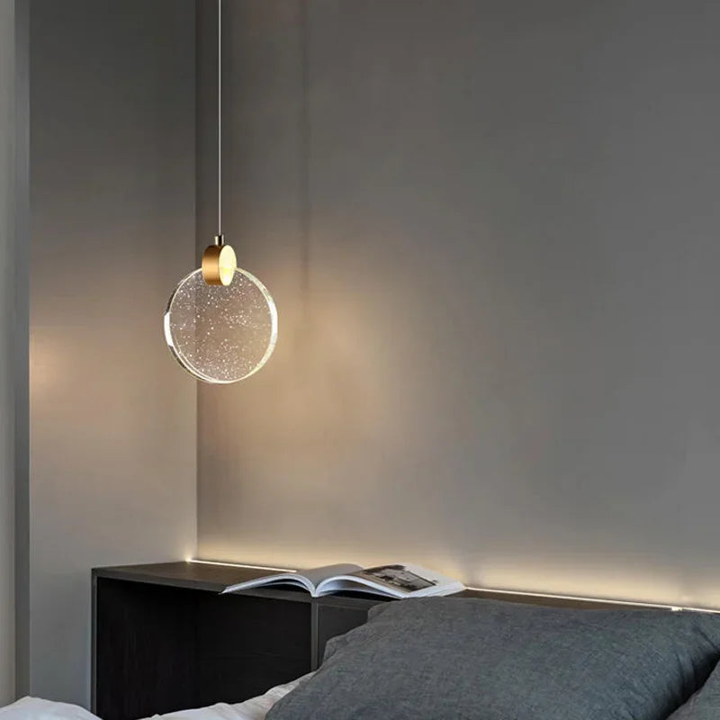 Crystal Disc Pendant Light