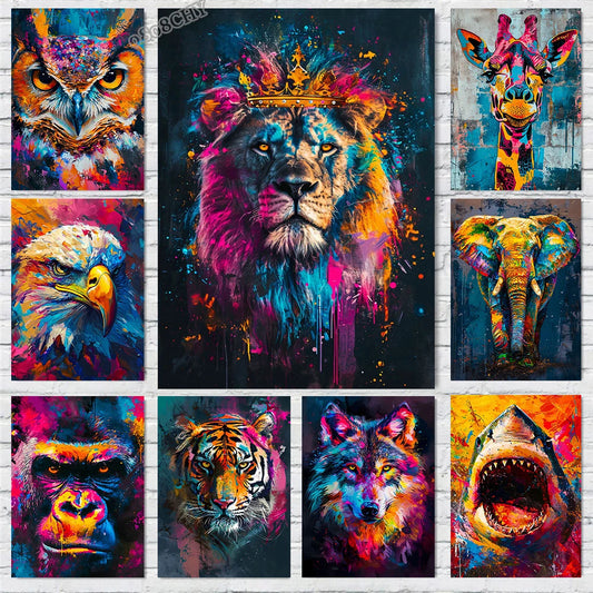 Colorful Animal Canvas Poster