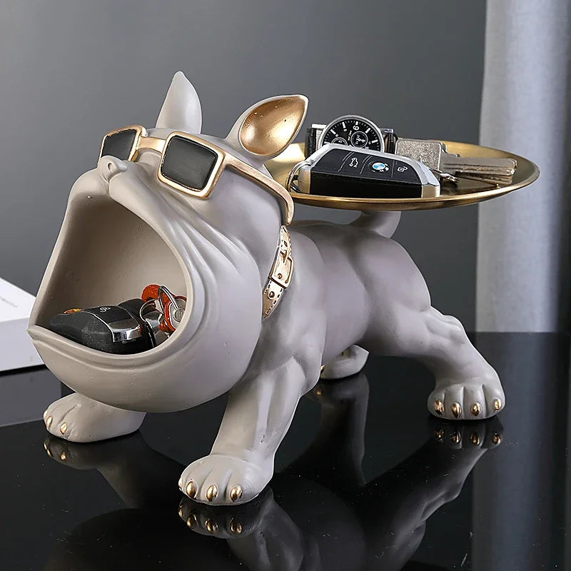 Sculpture de bouledogue utilitaire