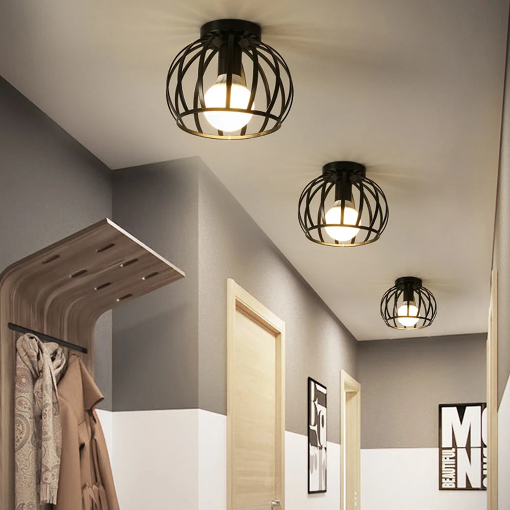 Iron Cage Ceiling Lamp