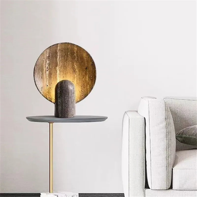 Lampe de table design en pierre