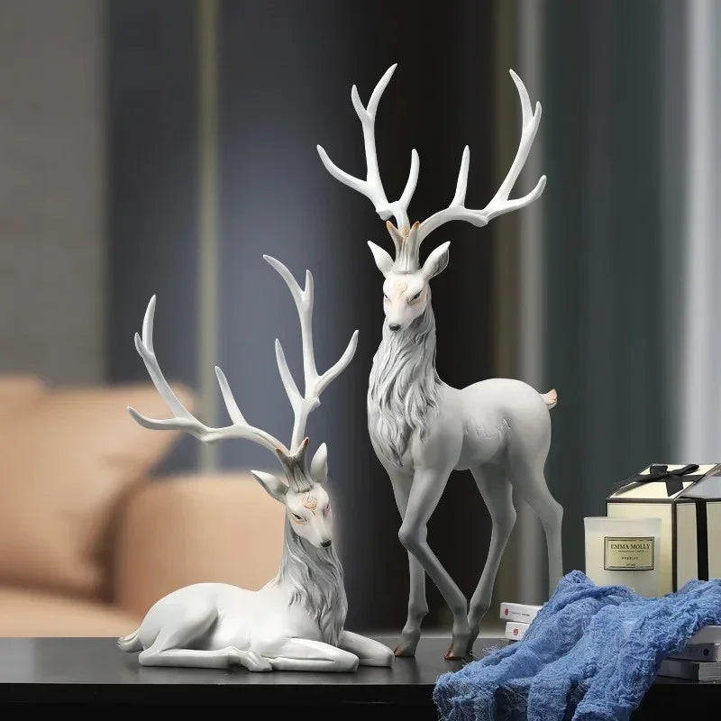 Elegant Reindeer Sculpture