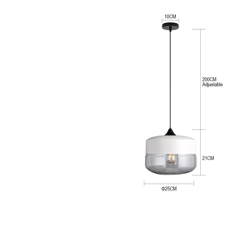 Lampe à suspension moderne en verre