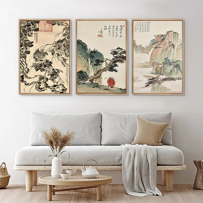 Affiche chinoise vintage sur toile