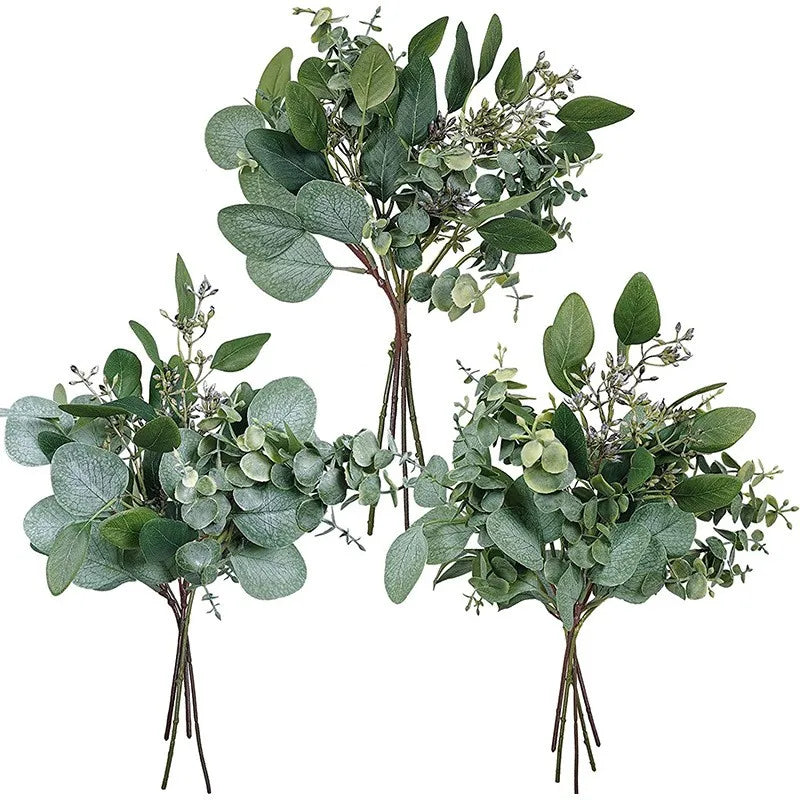 Artificial Green Eucalyptus Leaves