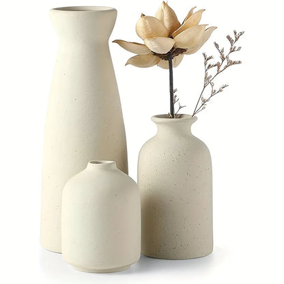 Set of 3 Ceramic Vases