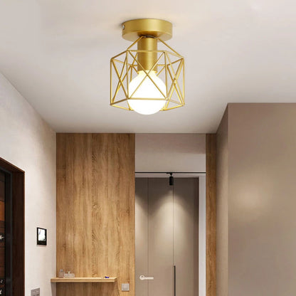 Iron Cage Ceiling Lamp