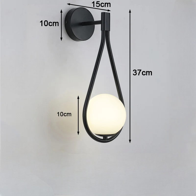 Lampe de chevet élégante en verre dépoli