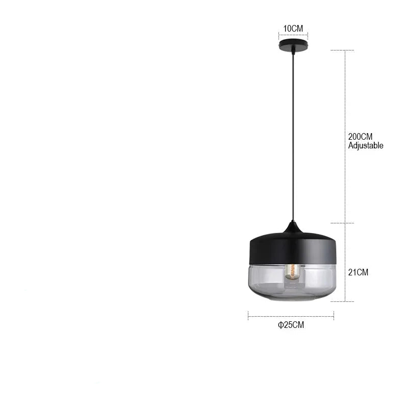 Lampe à suspension moderne en verre