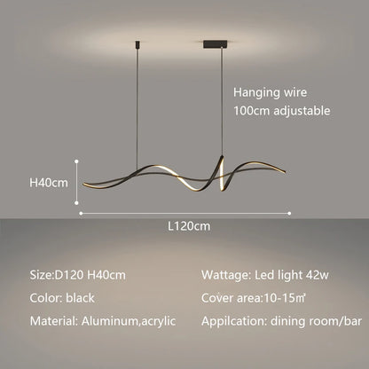 Lustre incurvé minimaliste